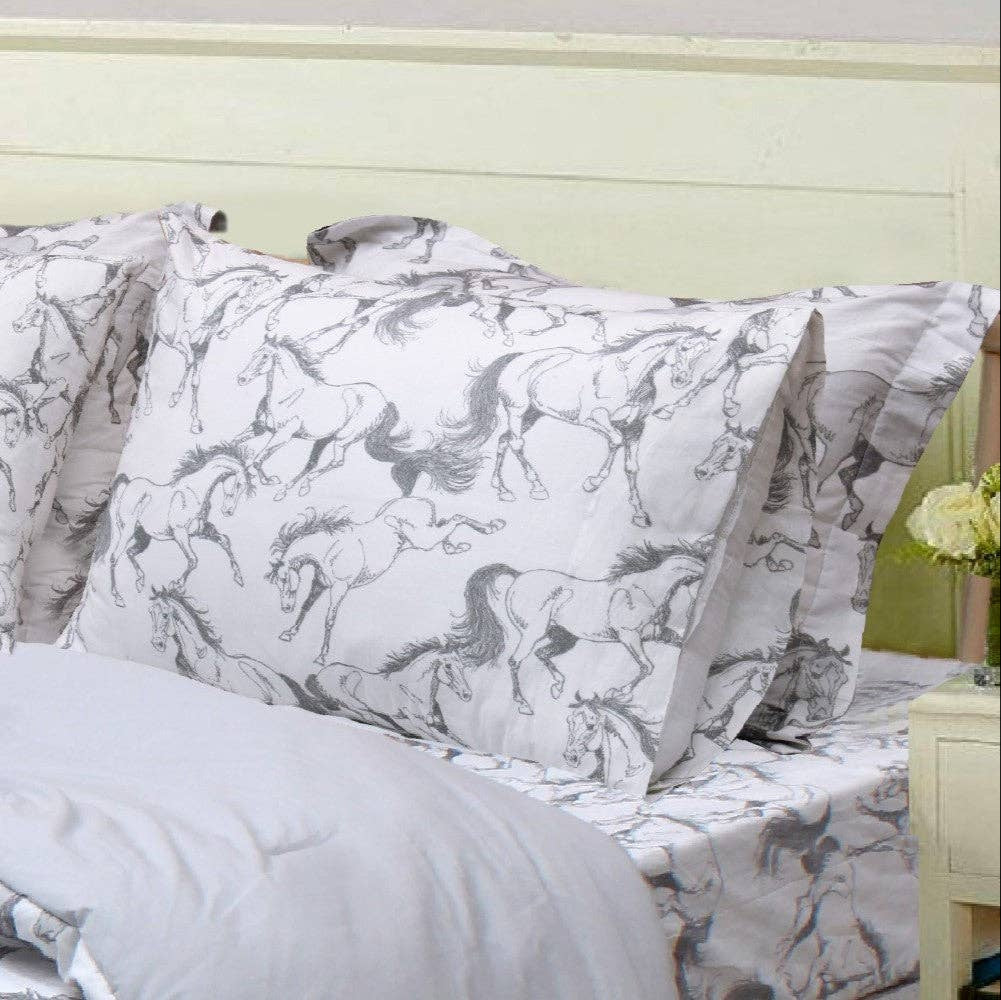 Elegant Horse 100% Cotton Sheet Set - Queen