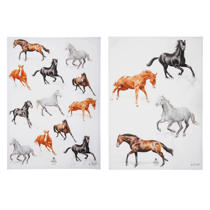 Ashdene Horses by Charlotte 2 Pack Tea Towels