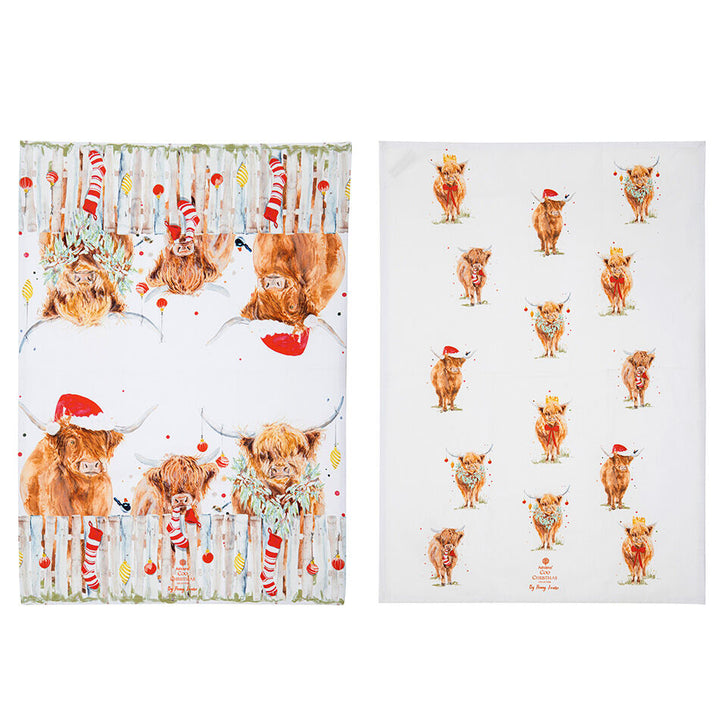 Ashdene Coo Christmas 2pk Tea Towel