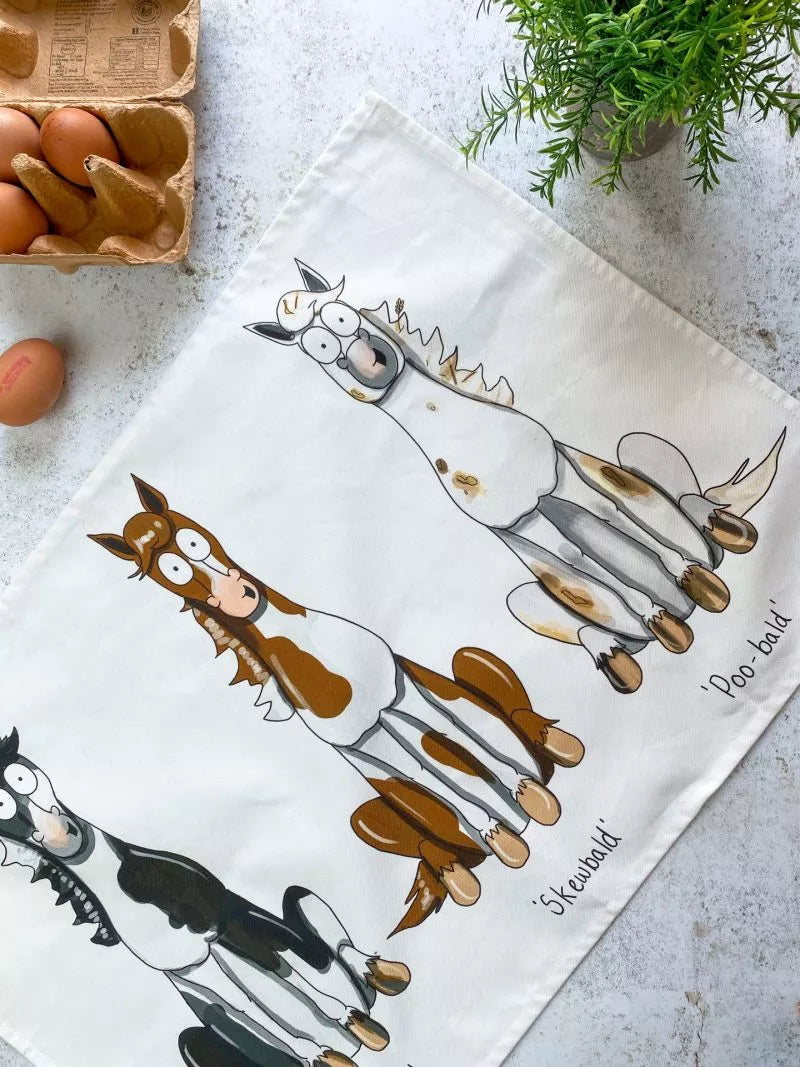 'Poo Bald' Tea Towel