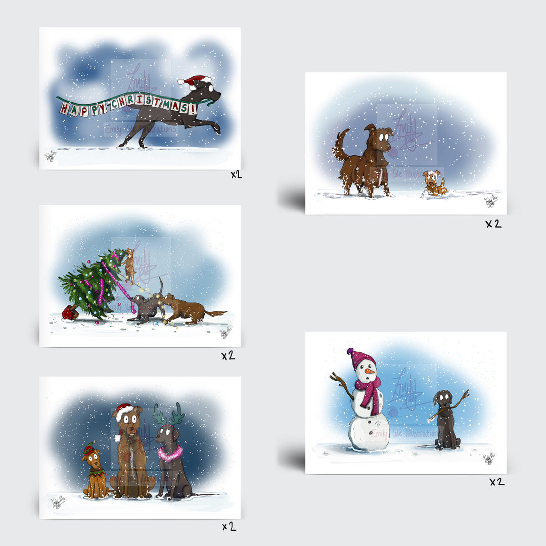 Emily Cole Waggly Christmas Cards