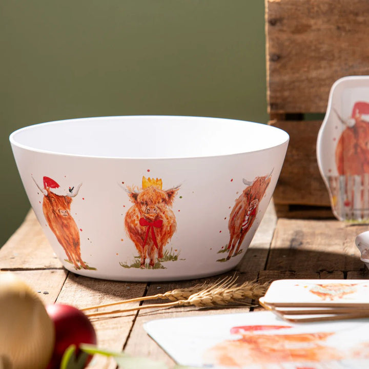 Ashdene Coo Christmas Melamine Salad / Chip Bowl - The Glamorous Grub