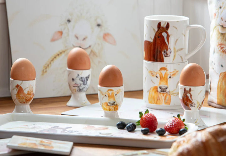 Ashdene Farm Yard Faces 2 Egg Cups (set of 4) - The Glamorous Grub
