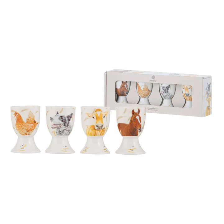 Ashdene Farm Yard Faces 2 Egg Cups (set of 4) - The Glamorous Grub