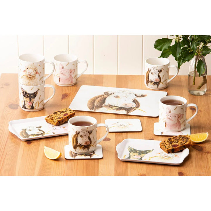 Ashdene Farm Yard Faces 4 Piece Coaster Set - The Glamorous Grub