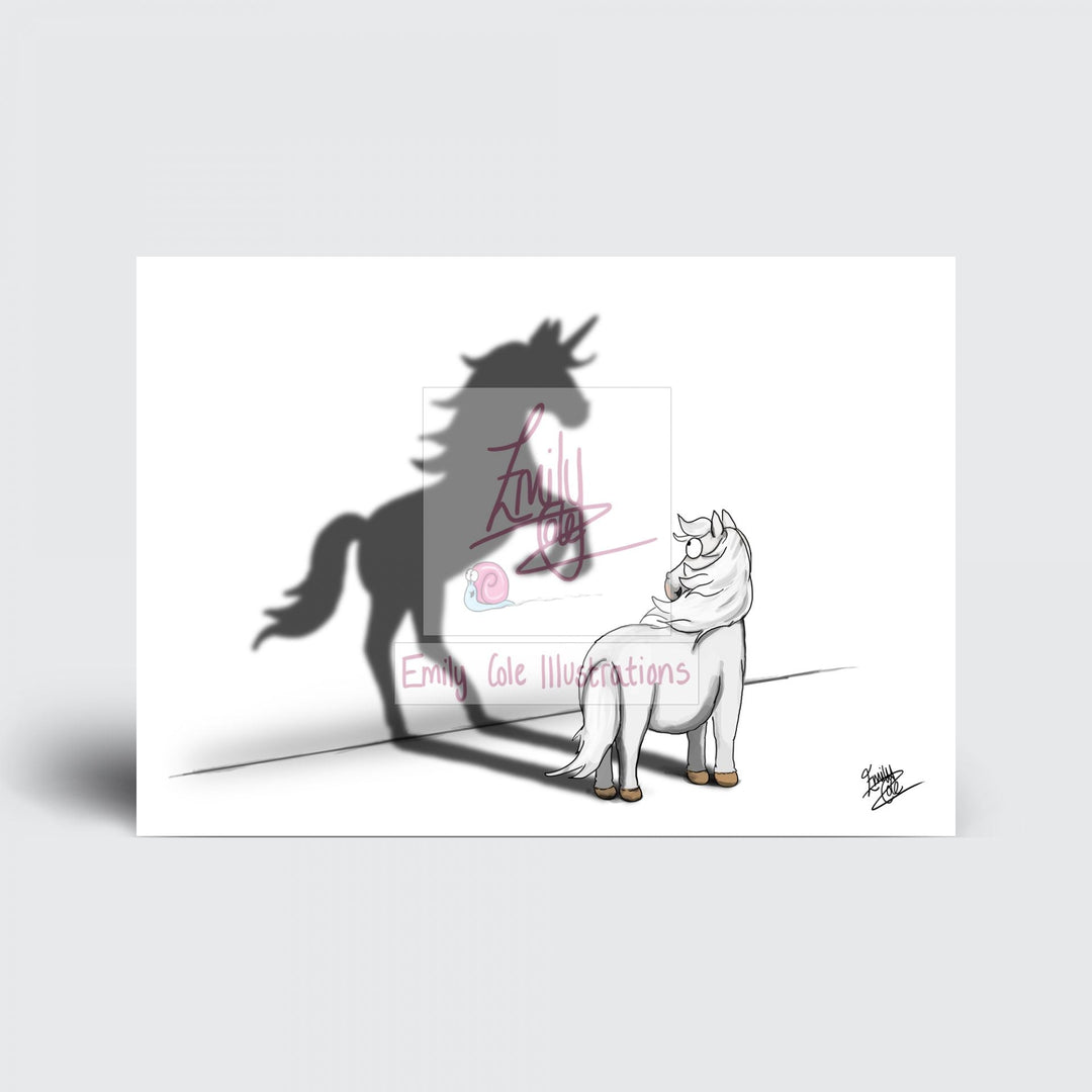 "Believe in Yourself' Card - Grey - The Glamorous Grub