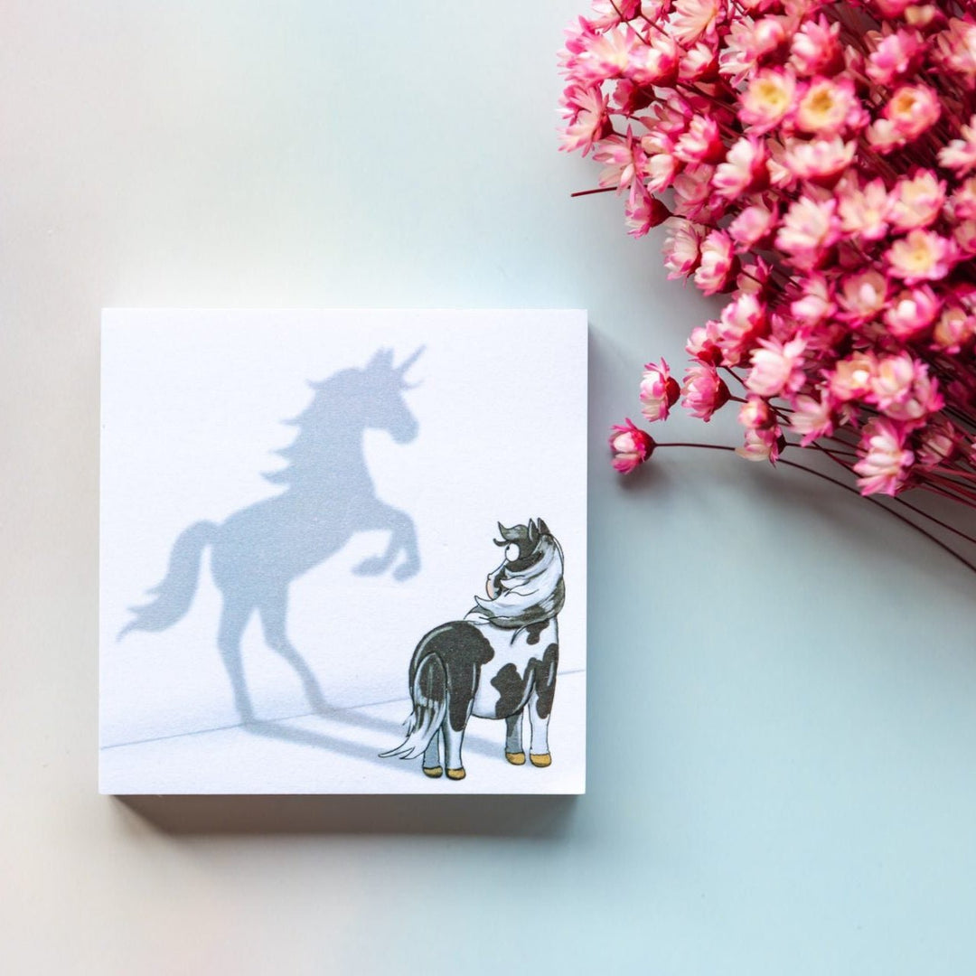 'Believe in Yourself' Sticky Notes (Piebald Pony) - The Glamorous Grub