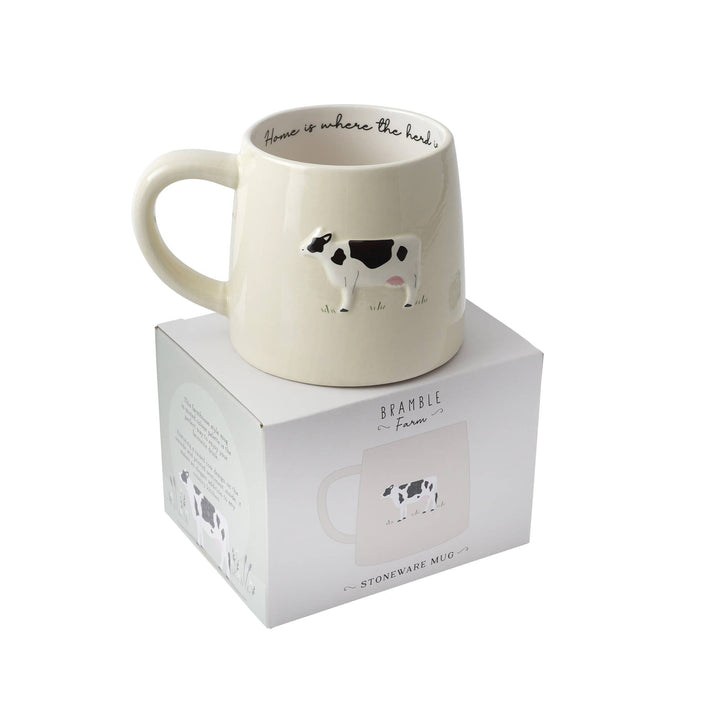 Bramble Farm Cow Stoneware Mug In Gift Box - back in stock soon - The Glamorous Grub