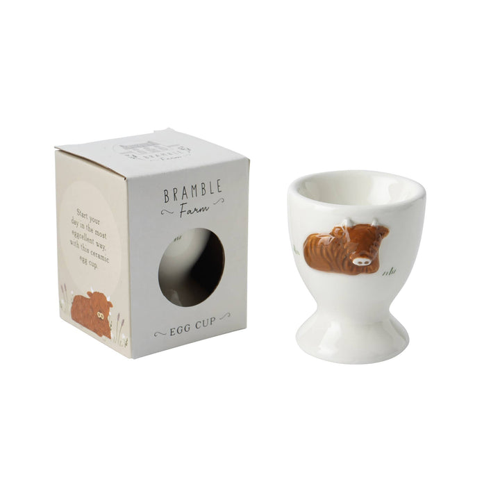 Bramble Farm Highland Cow Egg Cup In Gift Box - back in stock soon - The Glamorous Grub