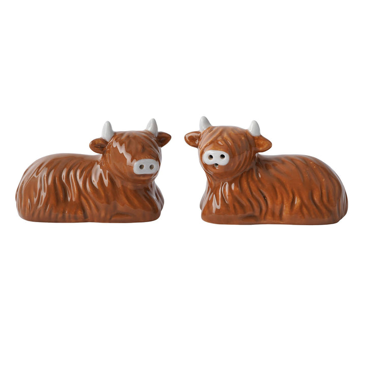 Bramble Farm Highland Cow Salt & Pepper Shakers In Gift Box - back in stock soon - The Glamorous Grub