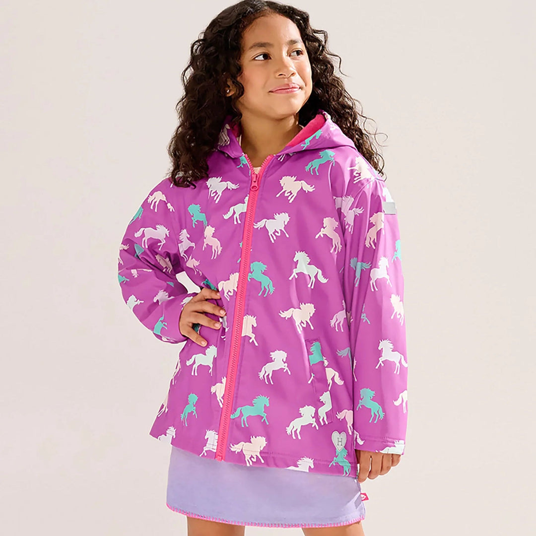 Hatley Leaping Horses Zip - Up Rain Jacket - The Glamorous Grub
