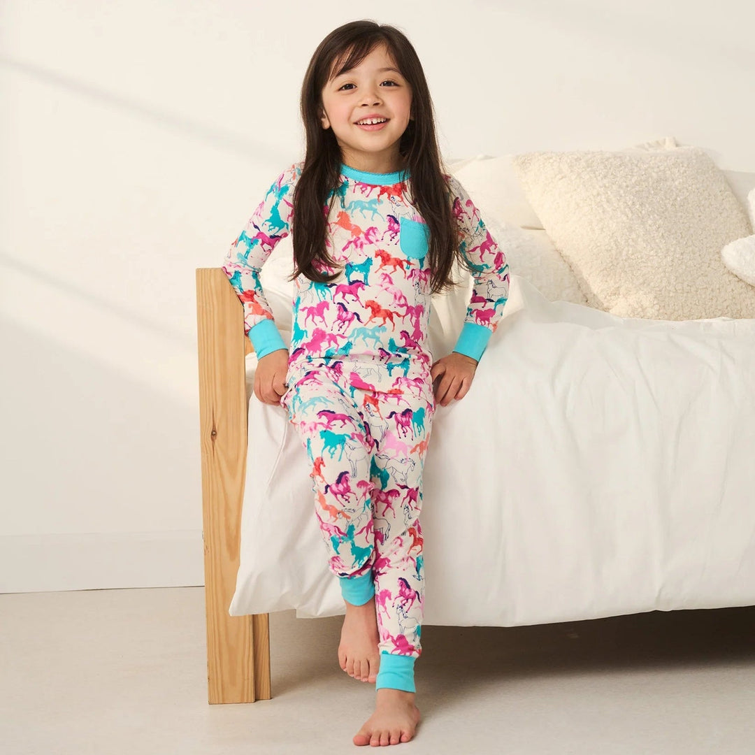 Hatley Pretty Horses Bamboo Pajama Set - The Glamorous Grub