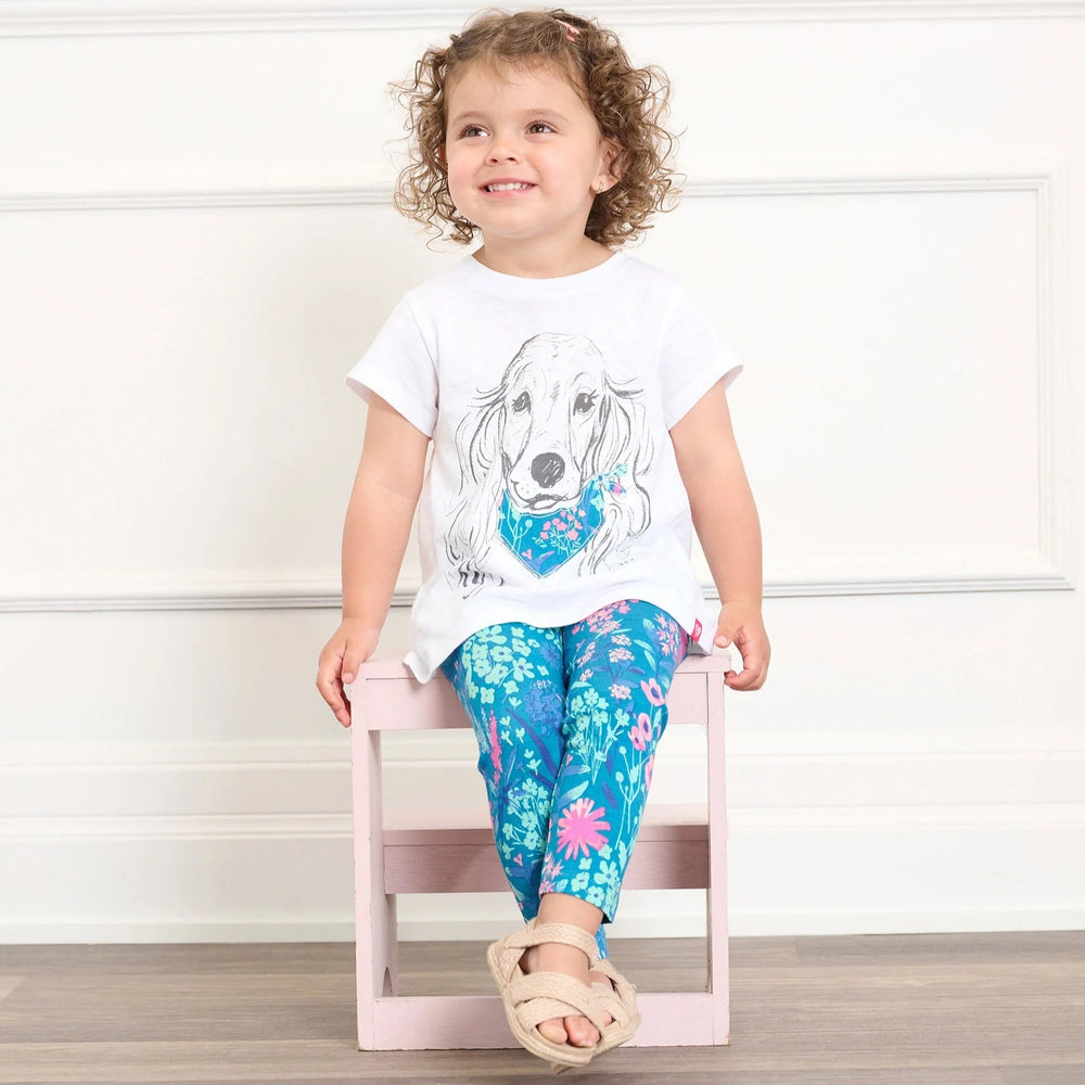 Hatley Wildflower Puppy Graphic Tee - The Glamorous Grub