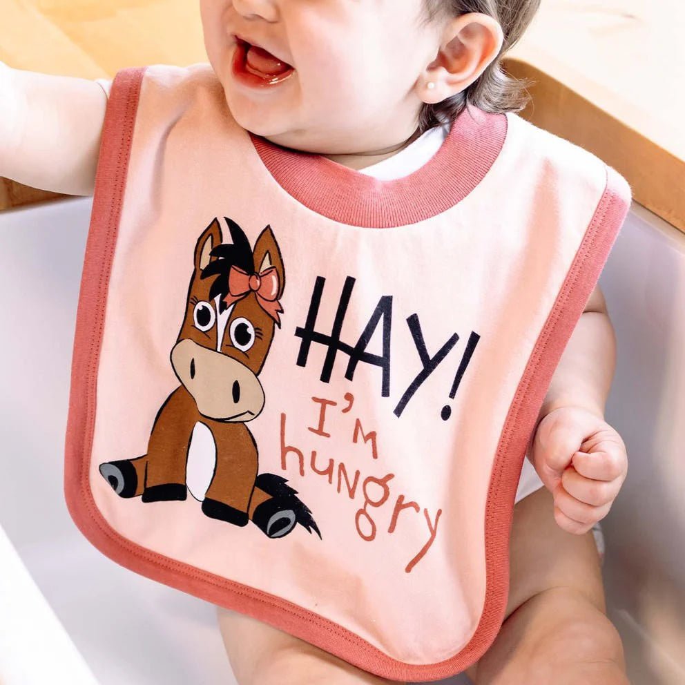 Hay I'm Hungry Bib - The Glamorous Grub