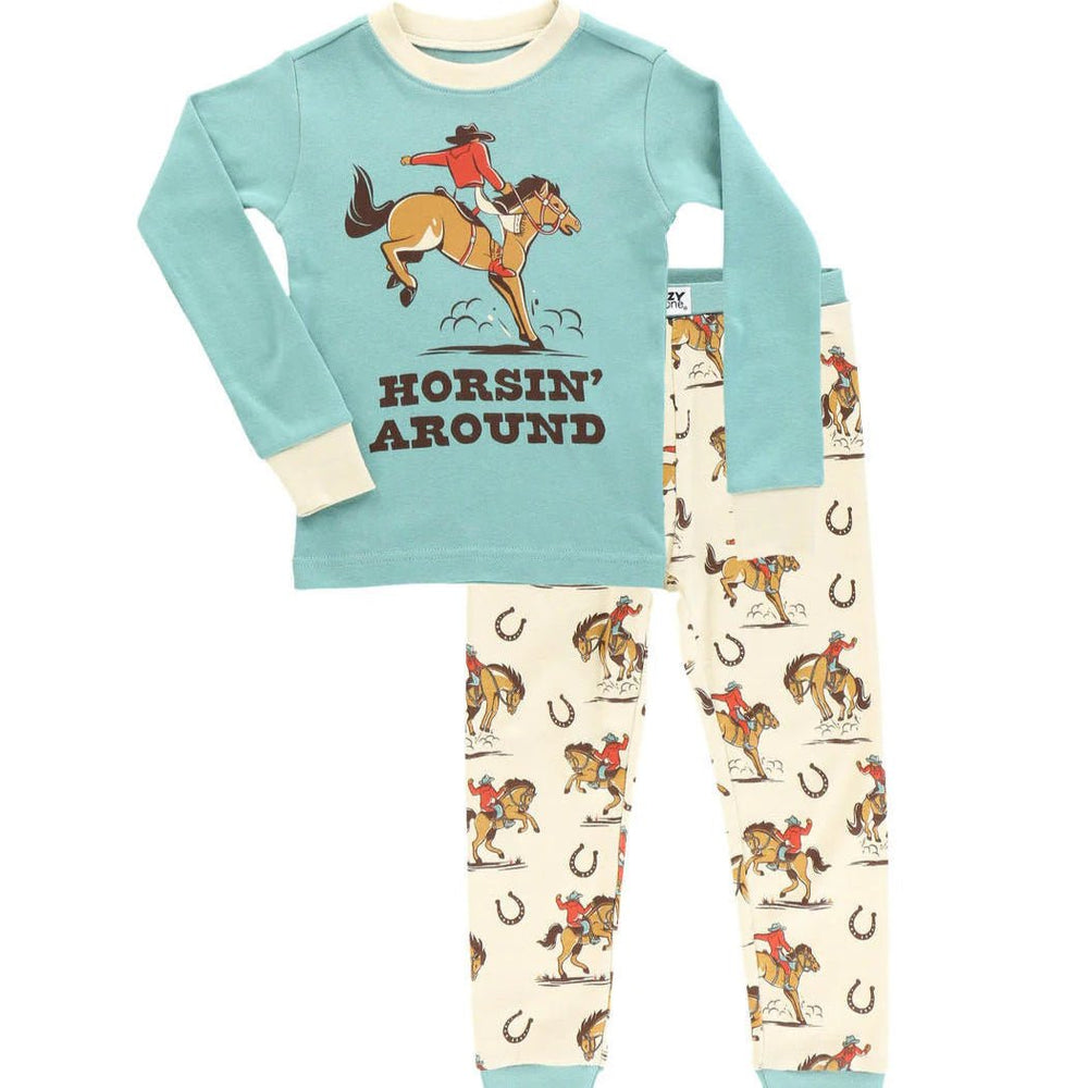Kids Horsing Around Pajamas - The Glamorous Grub