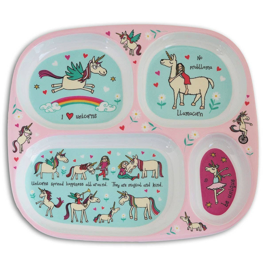 Kids Unicorns Divider Plate - The Glamorous Grub
