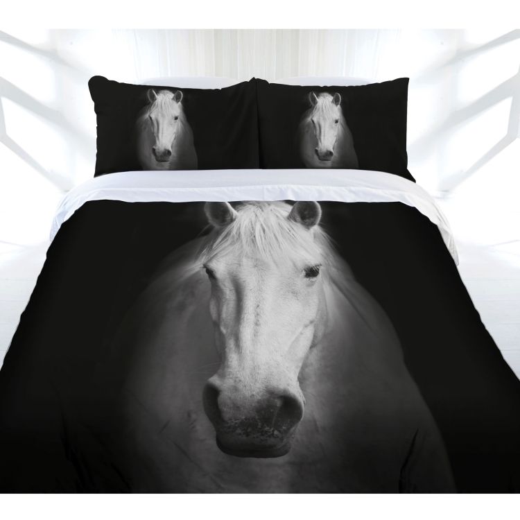 Midnight Horse Quilt Cover - The Glamorous Grub