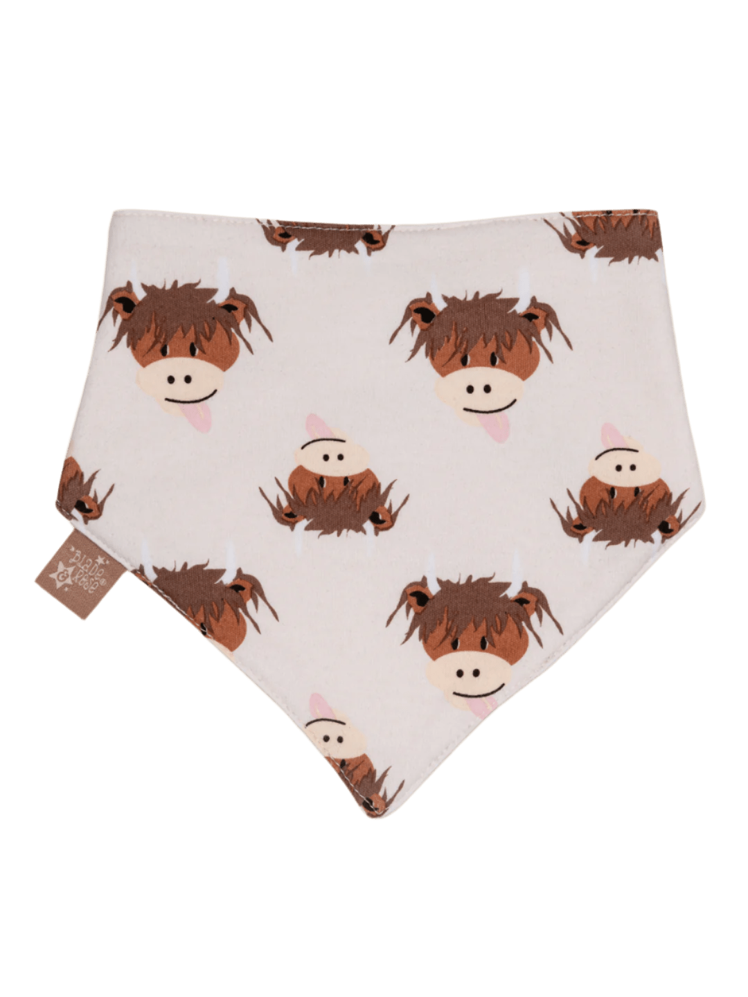 Neutral Hamish Cow Bib - The Glamorous Grub