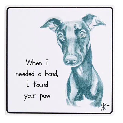 Puppy Tales Whippet Ceramic Coaster - The Glamorous Grub