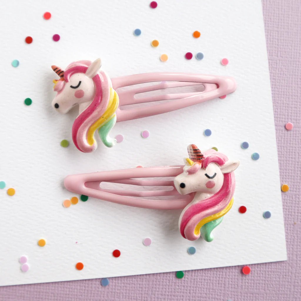 Unicorn Shimmer Hair Clips - The Glamorous Grub