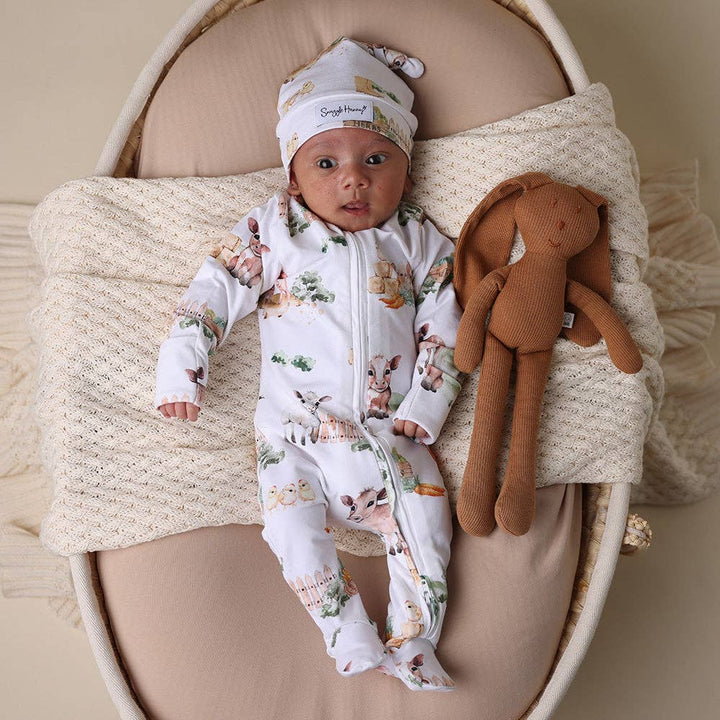 Farm Organic Snuggle Sleepsuit Zip Footie