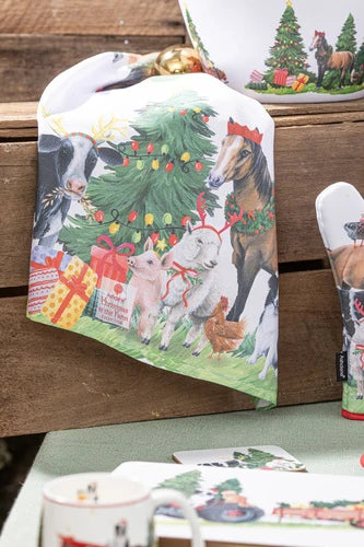 Ashdene Christmas at the Farm 2pk Tea Towel