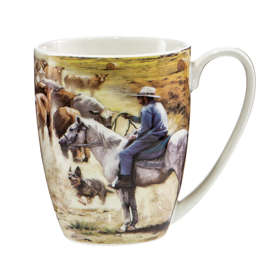 Grazing Paddocks Rounding The Herd Mug