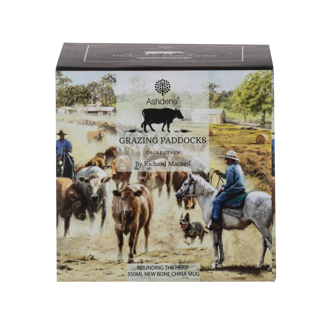 Grazing Paddocks Rounding The Herd Mug