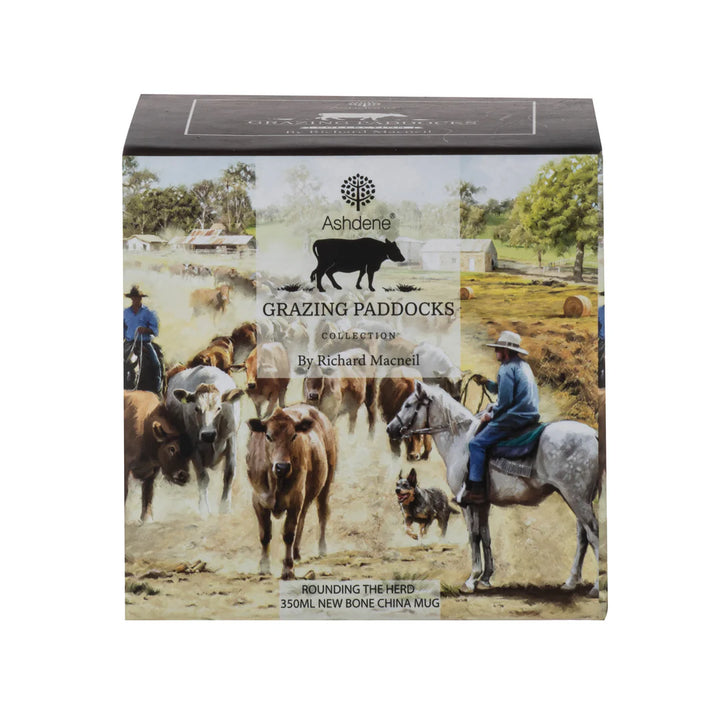 Grazing Paddocks Rounding The Herd Mug