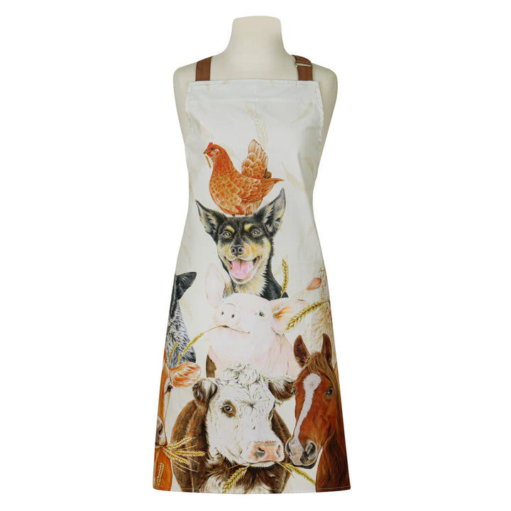 Ashdene Farm Yard Faces 2 Apron