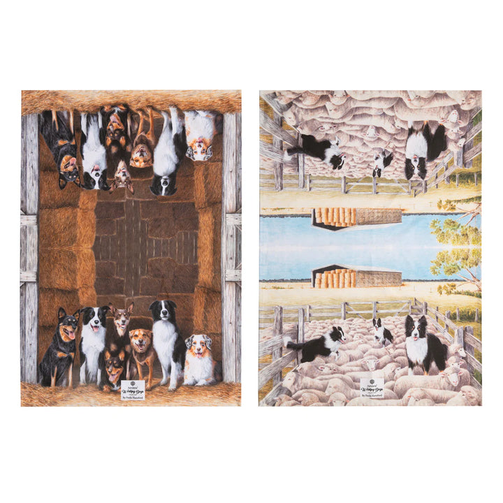 Ashdene Working Dogs 2pk Tea Towel