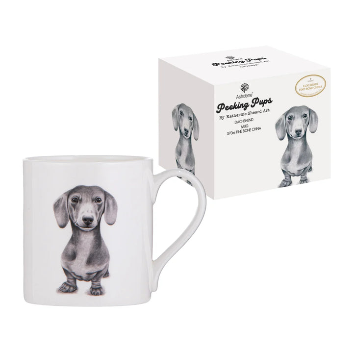 Ashdene Peeking Pups Dachshund Mug