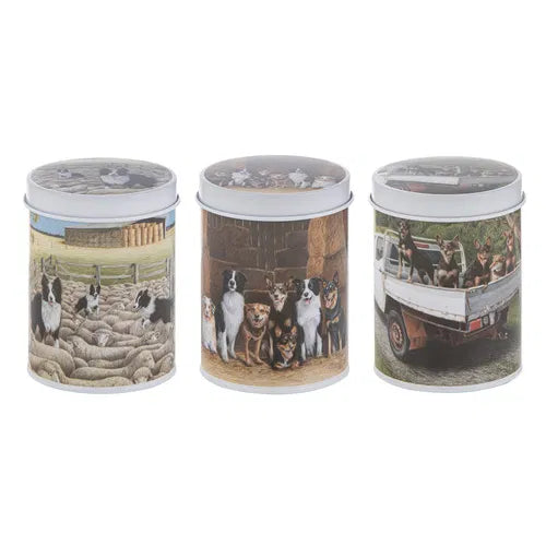 Ashdene Working Dogs 3pc Canister Set