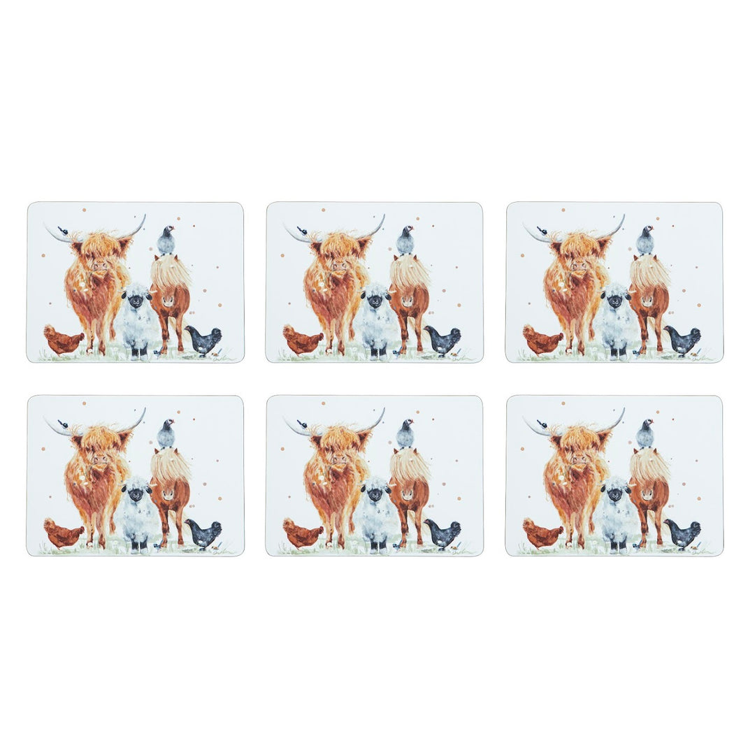 Ashdene Paddock Pals Set of 6 Placemats