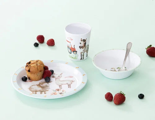 Ashdene "Little Farm" 3 Pc Kids Melamine Set