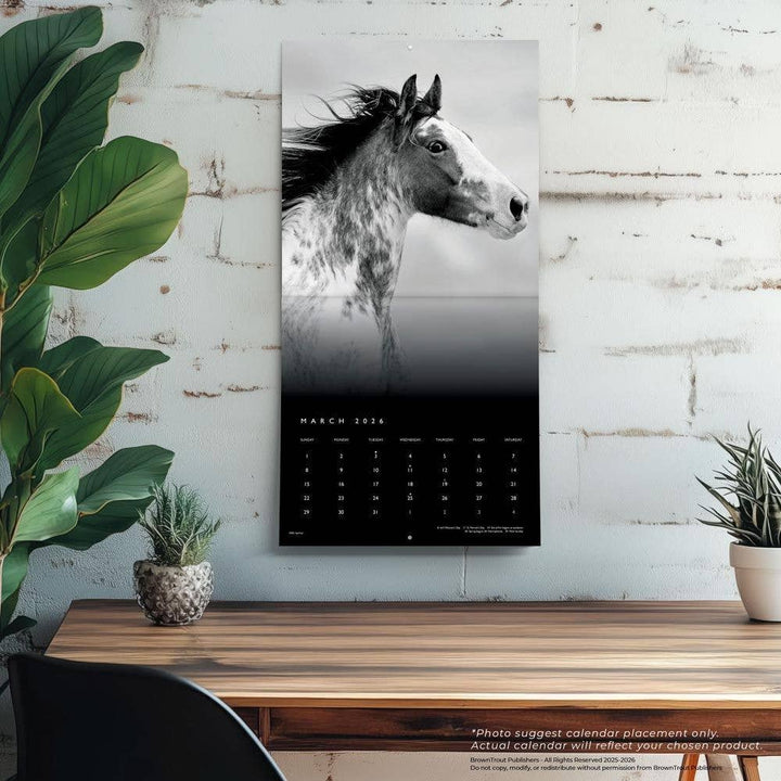 The Noble Horse Portrait Series 2026 Square Monthly Calendar