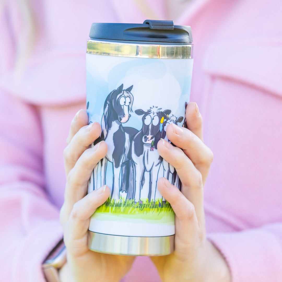 Emily Cole Cow Pony Travel Mug