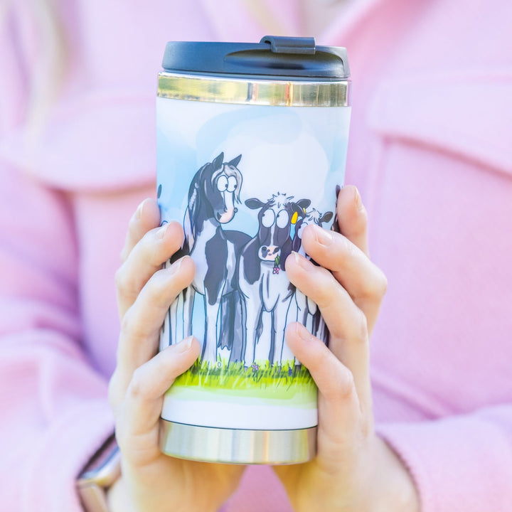 Emily Cole Cow Pony Travel Mug