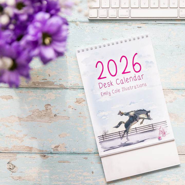 Emily Cole Illustrations – 2026 Horse Desk Calendar