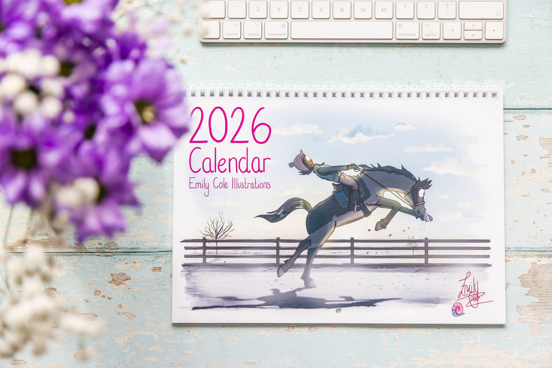 Emily Cole Illustrations – 2026 Horse Wall Calendar