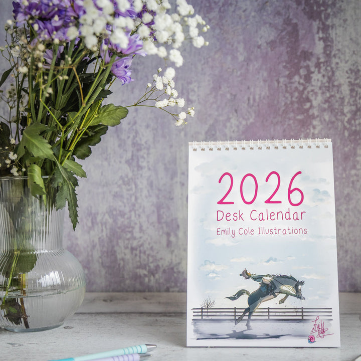 Emily Cole Illustrations – 2026 Horse Desk Calendar