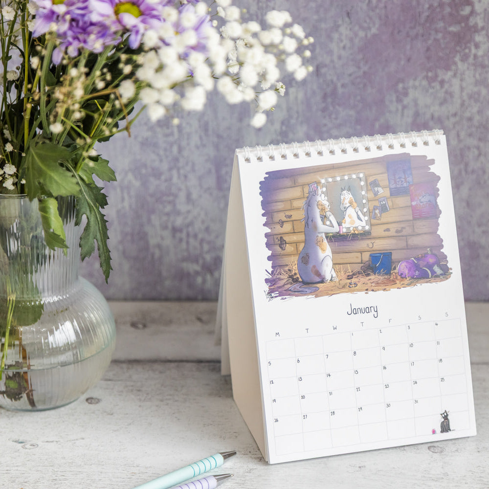 Emily Cole Illustrations – 2026 Horse Desk Calendar