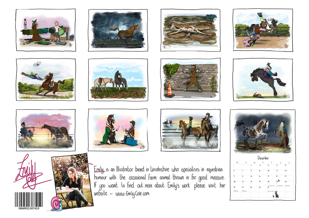 Emily Cole Illustrations – 2027 Horse Wall Calendar