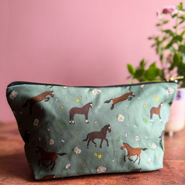"Bay Horse’ Wash Bag / Make Up Bag / Pencil Case