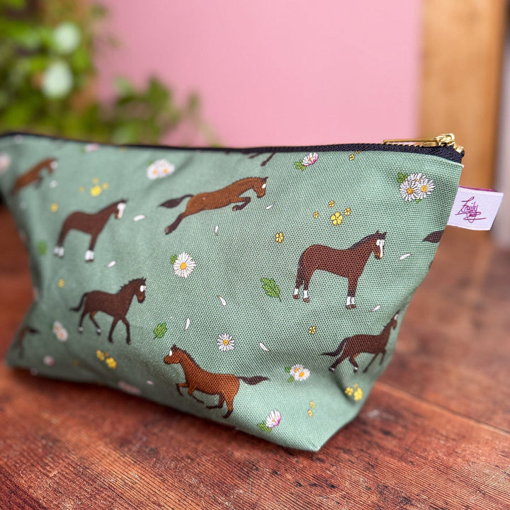 "Bay Horse’ Wash Bag / Make Up Bag / Pencil Case