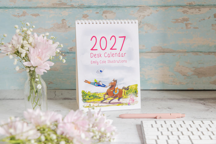 Emily Cole Illustrations – 2027 Horse Desk Calendar