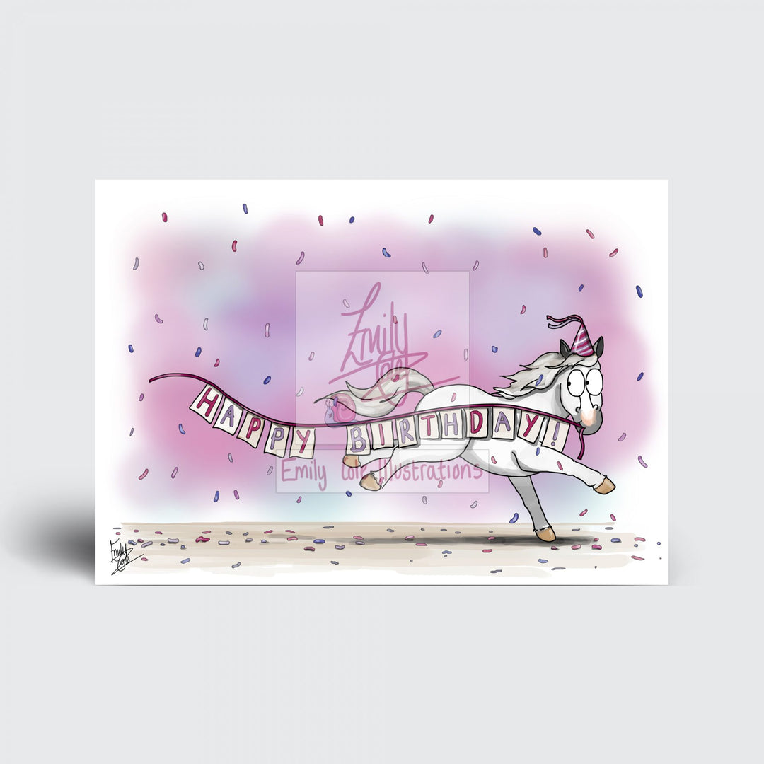 Emily Cole "Happy Birthday" Card (Grey)