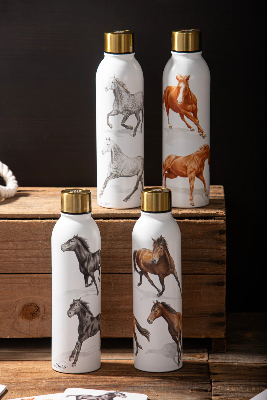 Ashdene Horses by Charlotte Bay Drink Bottle