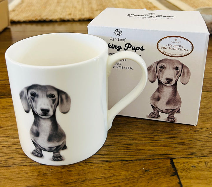 Ashdene Peeking Pups Dachshund Mug