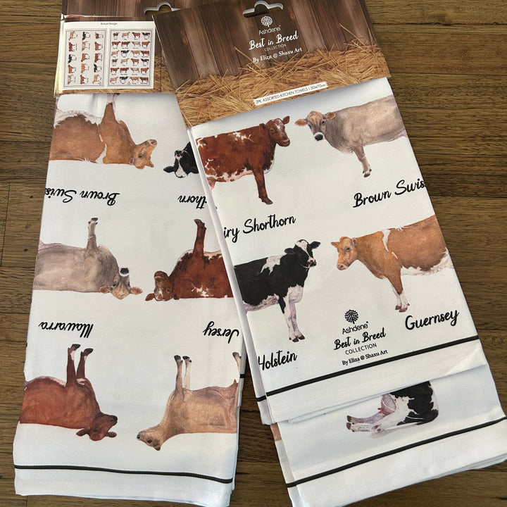 Ashdene Best in Breed Cows 2 Pack Tea Towels